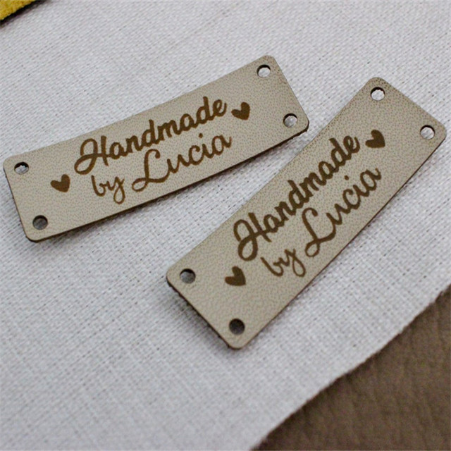 Custom labels for handmade items - Made with love by custom name in faux  leather - leather labels - gift for makers - AliExpress